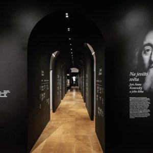 MUZEUM JANA AMOSE KOMENSKÉHO: Stálá expozice Komenského, tunel pojednávající o jeho životě