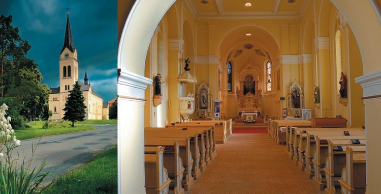 OBEC ŠARATICE: Kostel / interier kostela